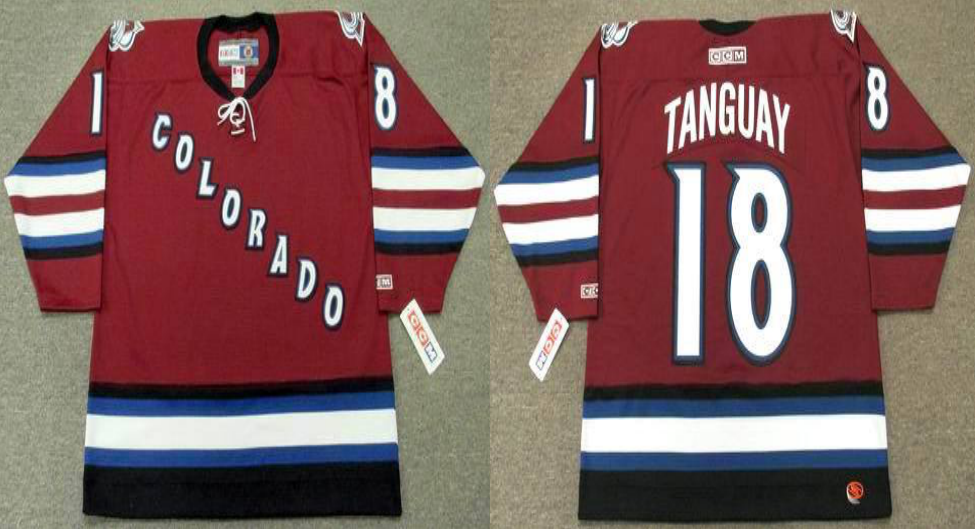 2019 Men Colorado Avalanche #18 Tanguay red CCM NHL jerseys